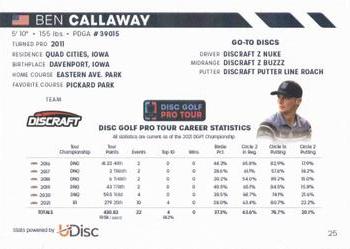 2022 Disc Golf Pro Tour #25 Ben Callaway Back